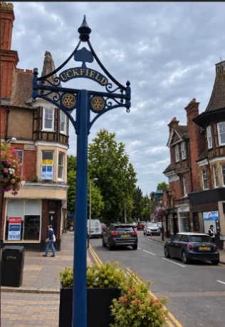 Uckfield town sign in Uckfield, East Sussex Uckfield town sign in Uckfield, East Sussex